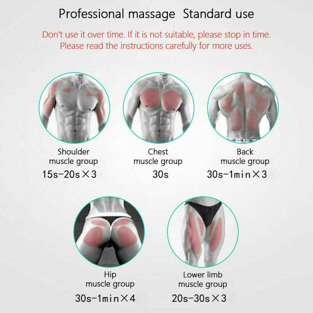 POWERFUL 6 Heads LCD Massage Gun Percussion Vibration Muscle Therapy Deep Tissue Carbon Friber 5