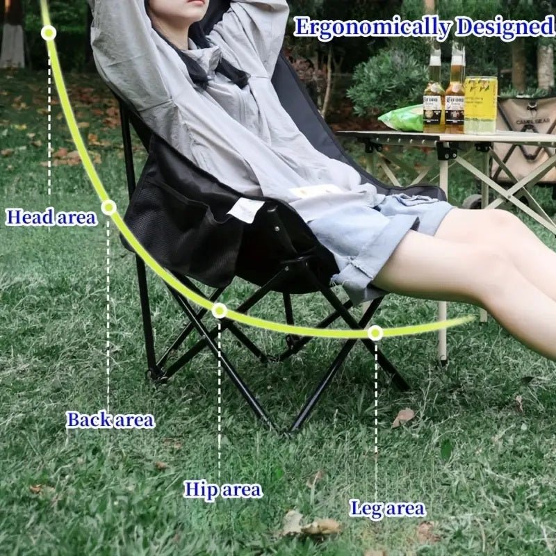 RAZOJESS Enlarged Moon Chair for Outdoor Camping Fishing Picnic  Green 4