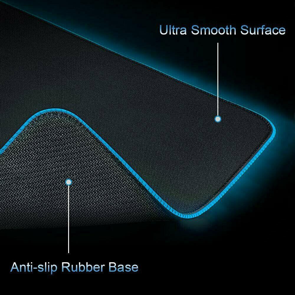 LED Gaming Mouse Pad Large RGB Extended Mousepad Keyboard Desk Anti-slip Mat 7