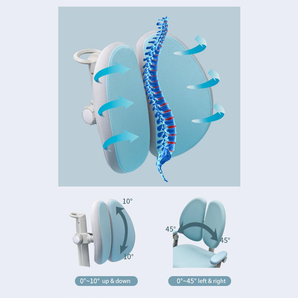Solid Rubber Wood Height Adjustable Children Kids Ergonomic Study Chair Only AU 6