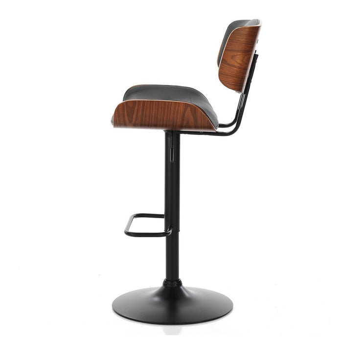 SERENITà European Wooden Black Modern Bar Stools Swivel Bar Stool Chair Counter Height Bar(Black)stool with 360 Degree Swivel Seat 5