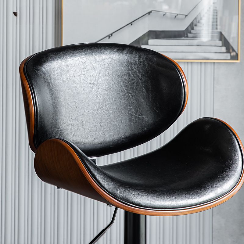 SERENITà European Black Modern Bar Stools Swivel Bar Stool Chair Counter Height Barstool with 360 Degree Swivel Seat 3