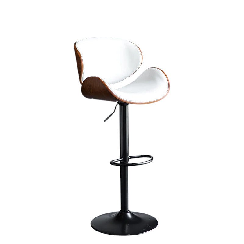 SERENITà European White Modern Bar Stools Swivel Bar Stool Chair Counter Height Barstool with 360 Degree Swivel Seat 6