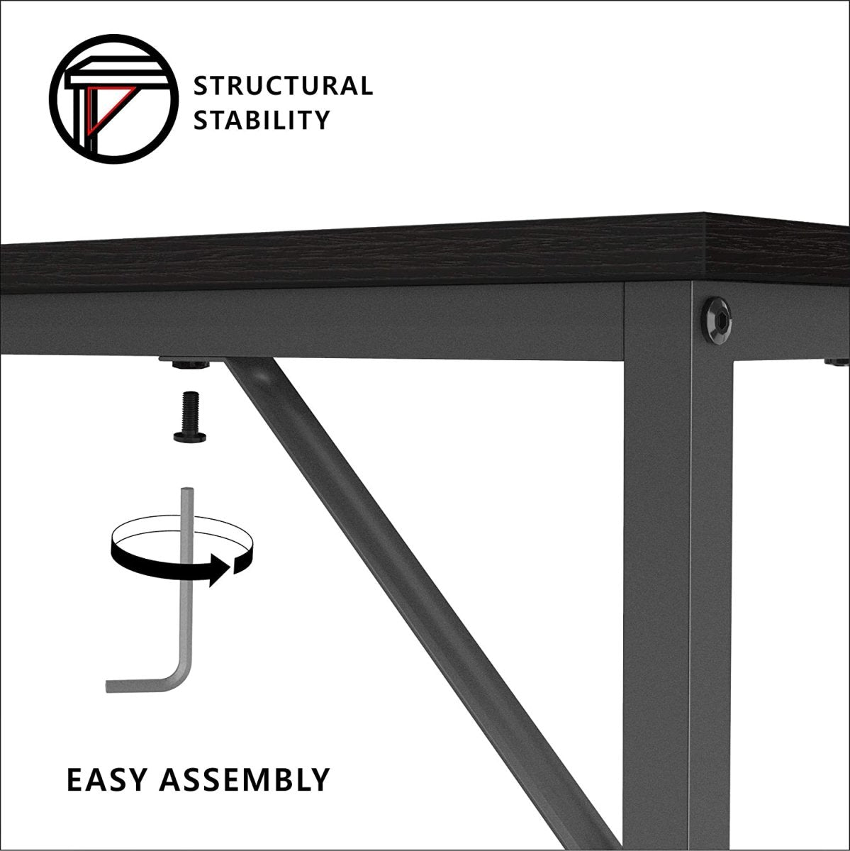 Computer Table Desk Book Storage Student Study Home Office Workstation Vintage Oak Finish 4