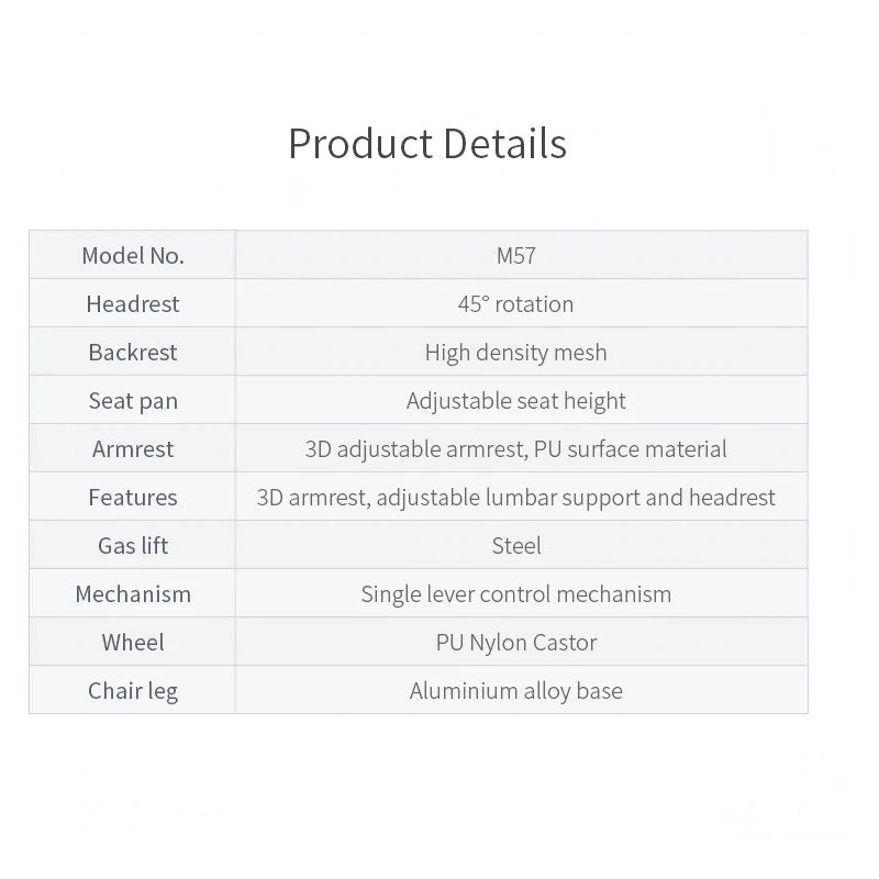 Sihoo M57 Ergonomic Office Chair, Computer Chair Desk Chair High Back Chair Breathable,3D Armrest and Lumbar Support Grey without Footrest 10