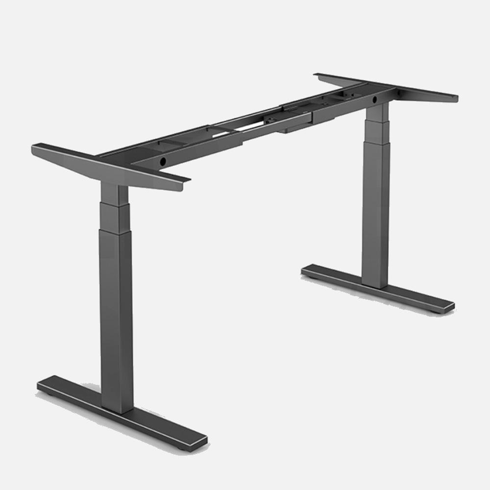 120cm Standing Desk Height Adjustable Sit Black Stand Motorised Black Single Motor Frame White Top 14