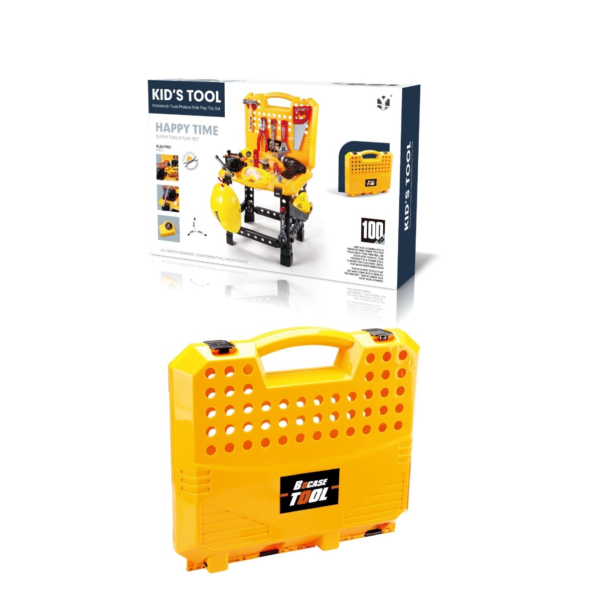 Toy Power Workbench, Kids Power Tool Bench Construction Set with Tools and Electric Drill 3