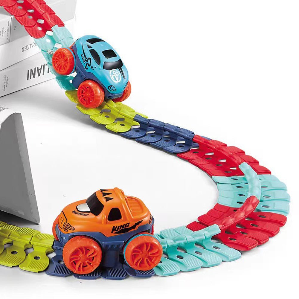 Changeable Track In The Dark Track with LED Light-Up Race Car Flexible Track Toy 92 3