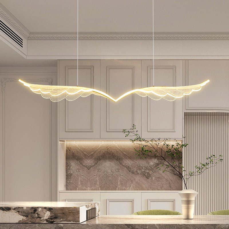BAMDECOR 150cm Wing-Shaped LED Ceiling Light 3-Color Changeable Stepless Dimming High Light Transmission Board Modern Lighting Fixture 5