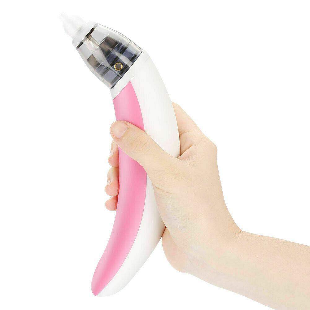 Baby Nasal Aspirator Electric Safe Hygienic Nose Cleaner Snot Sucker For baby (Red) 6