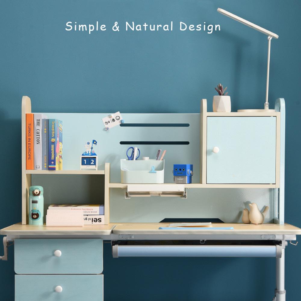 Height Adjustable Children Kids Ergonomic Study Desk Chair Set 120cm Blue AU 3