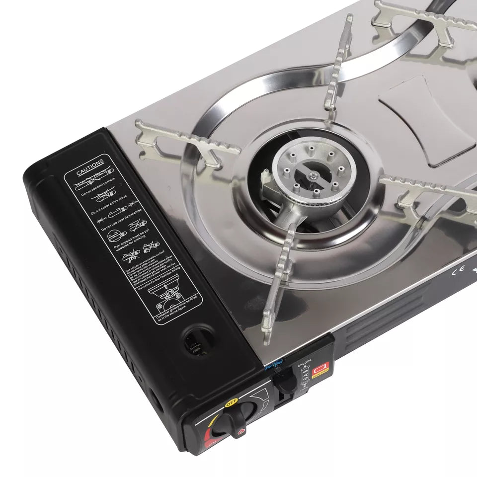 2 Burner Butane Countertop Stove, Portable Adjustable Burners with Carry Case, Portable Camping Stove with Baking Tray 4