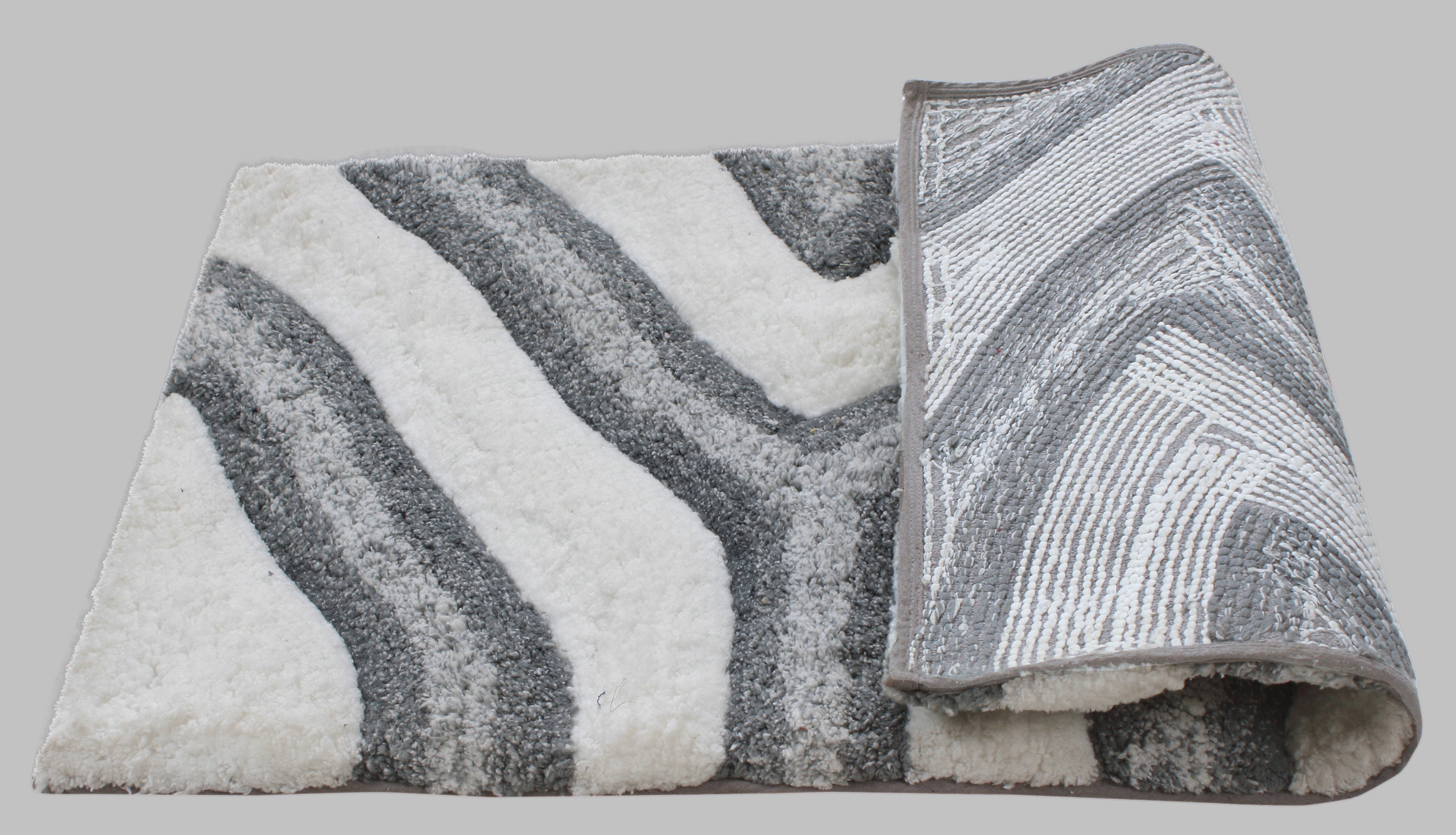 Swirl 3D Design Tufted Soft Pile Bathmat - 50x80 3