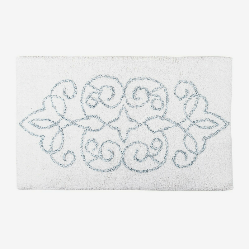 Cotton Medallion Tufted Non Slip Jacquard Bath mat 3