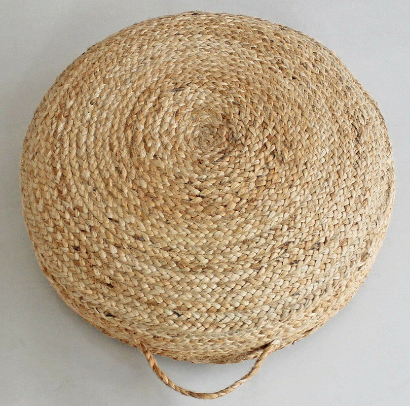 Jute Hand Braided natural floor-pallet cushion 60 x 60 x 20 cm 3