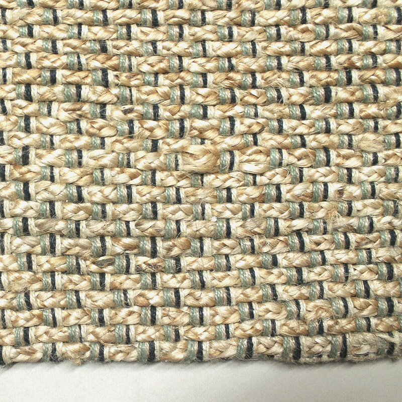 Hand Braided Jute Runner with Green Textured Weave 50 x 120 cm 4