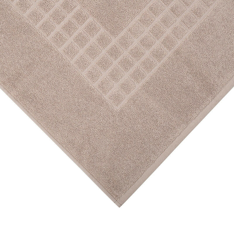 Microfiber Soft Non Slip Bath Mat Check Design (Taupe) 3