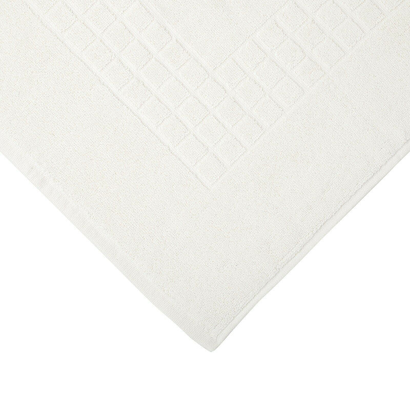 Microfiber Soft Non Slip Bath Mat Check Design (Cream) 3