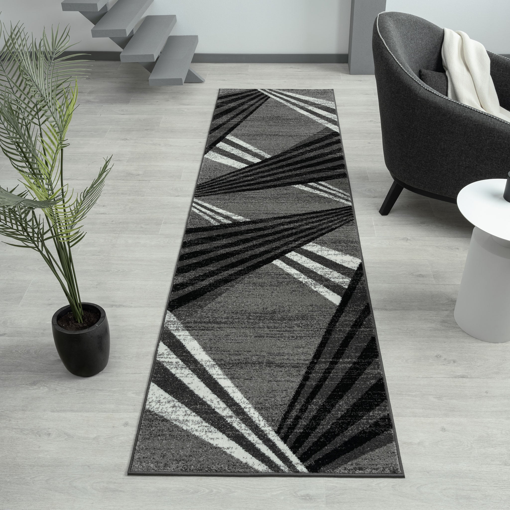 Adore Geometric Textural Rug - Grey - 120x170 6