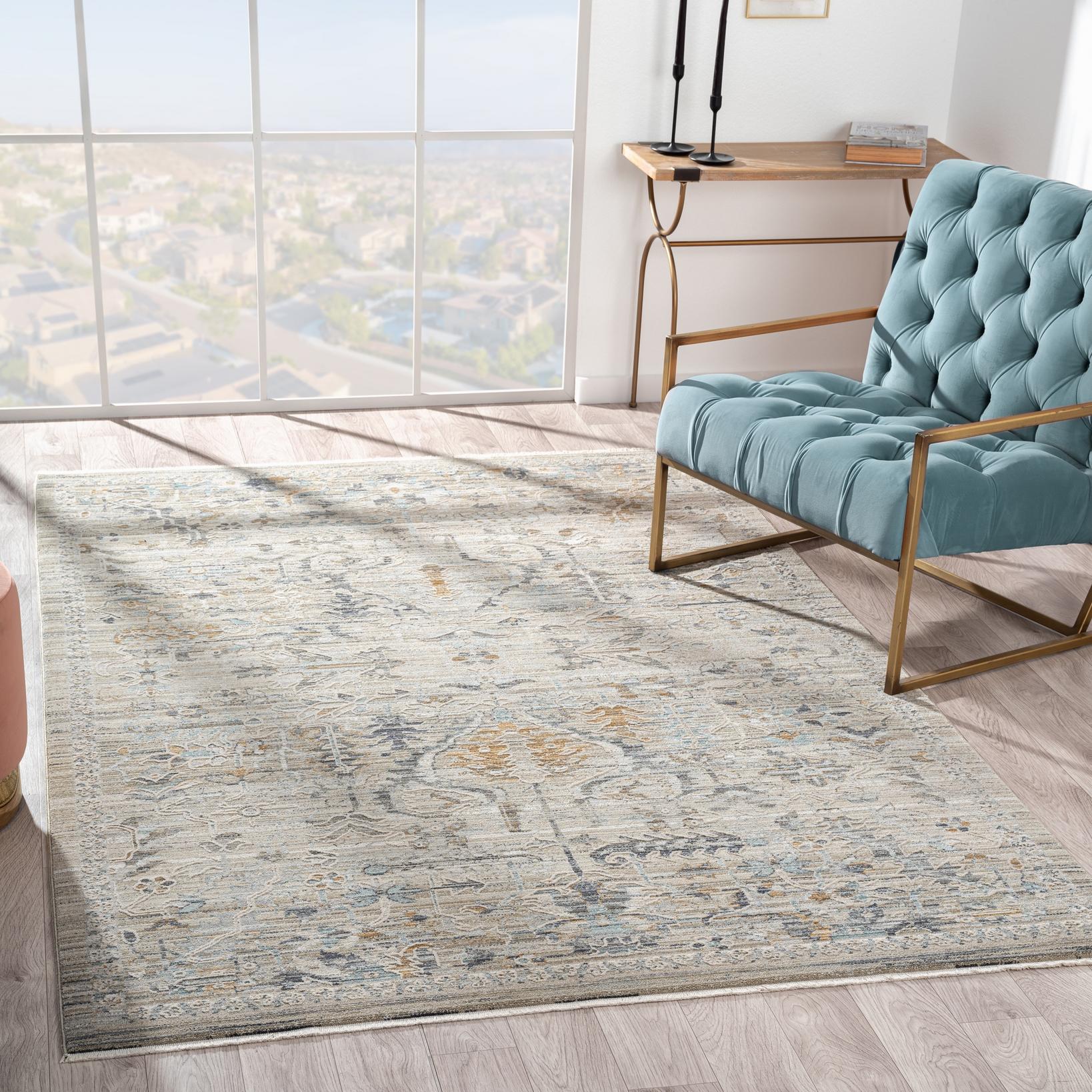 Aubre Contemporary Area Rug - Taupe - 120x180 6