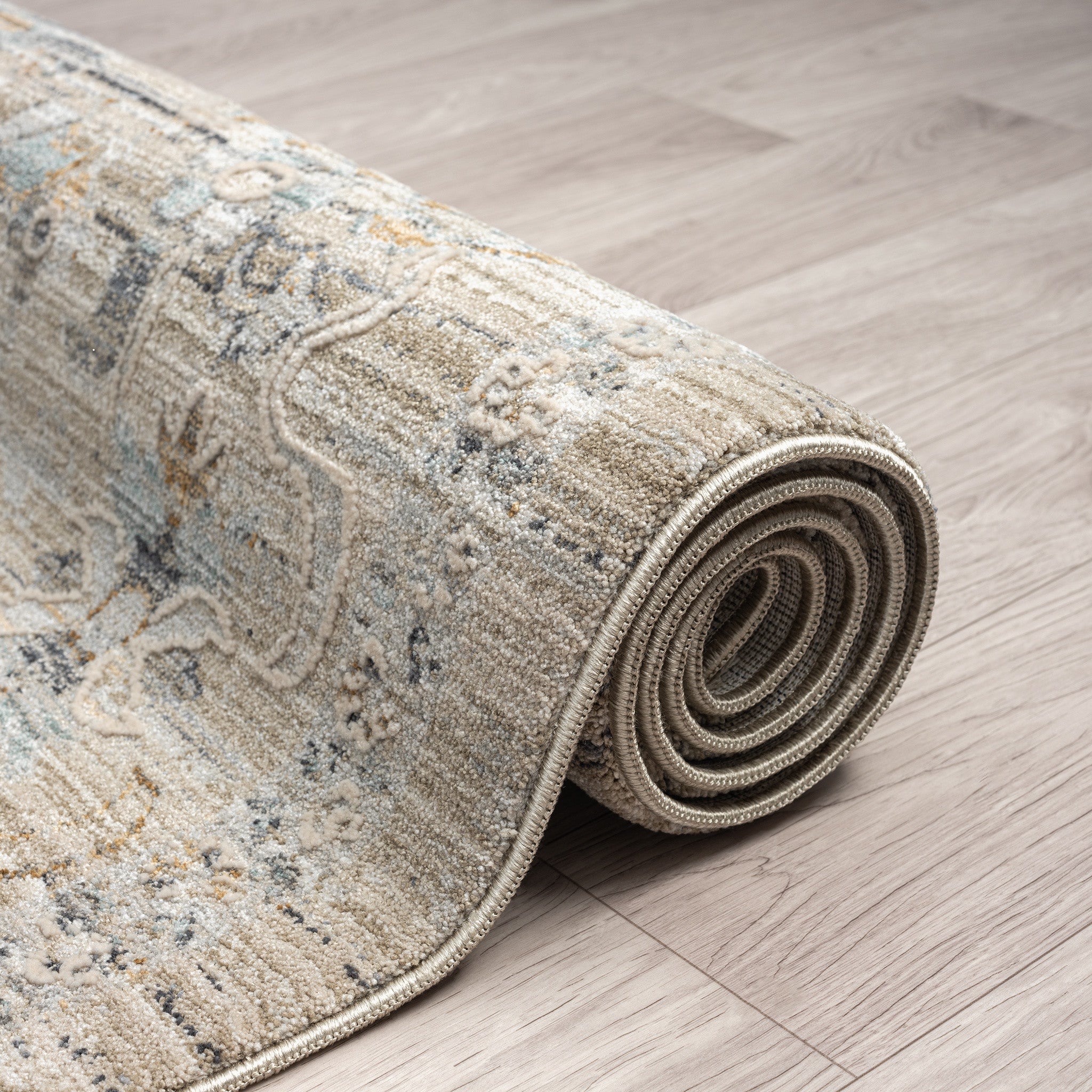 Aubre Contemporary Area Rug - Taupe - 120x180 9
