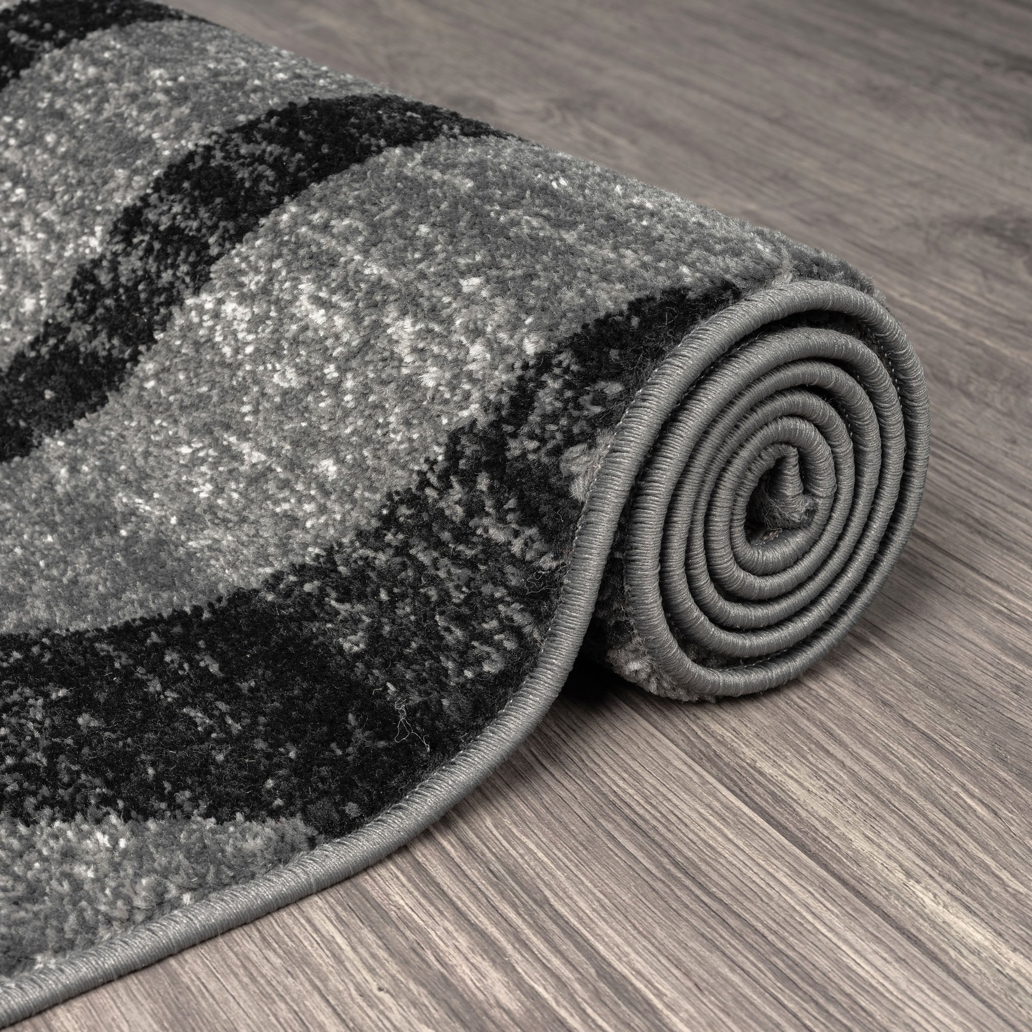 Adore Geometric Textural Rug - Grey - 160x230 7