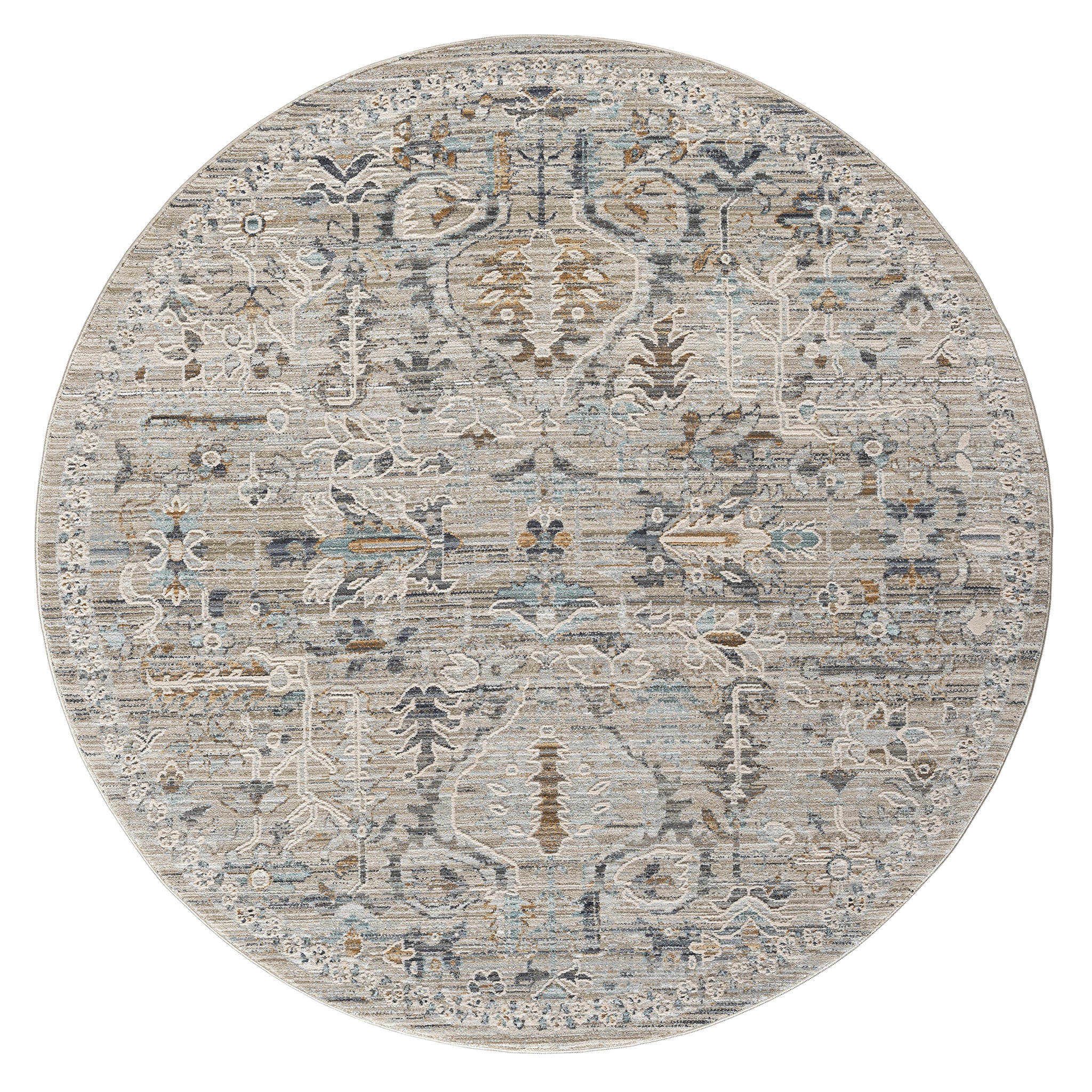 Aubre Contemporary Area Rug - Taupe - 190x190 3