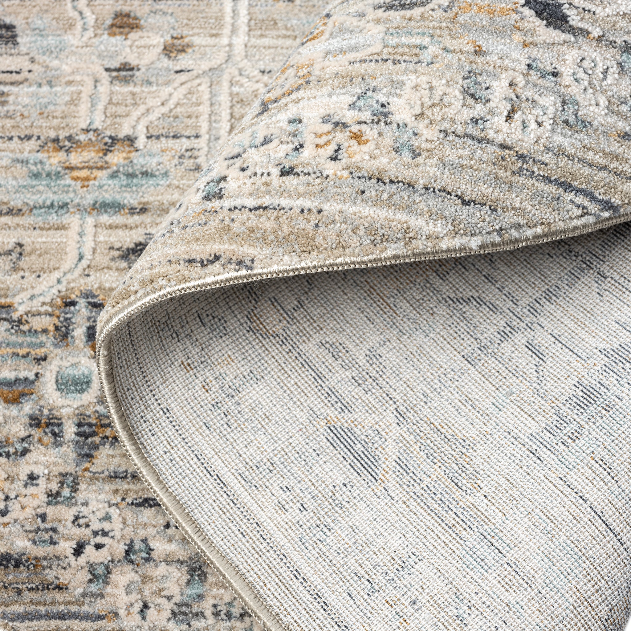Aubre Contemporary Area Rug - Taupe - 240x240 4