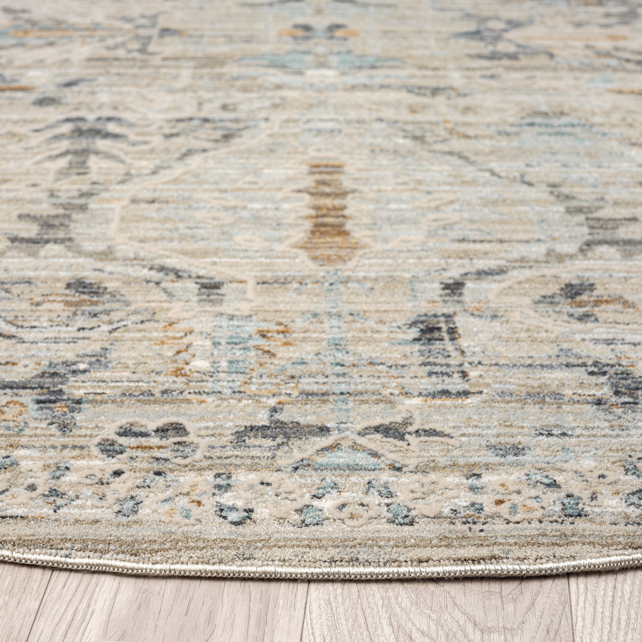 Aubre Contemporary Area Rug - Taupe - 240x240 6