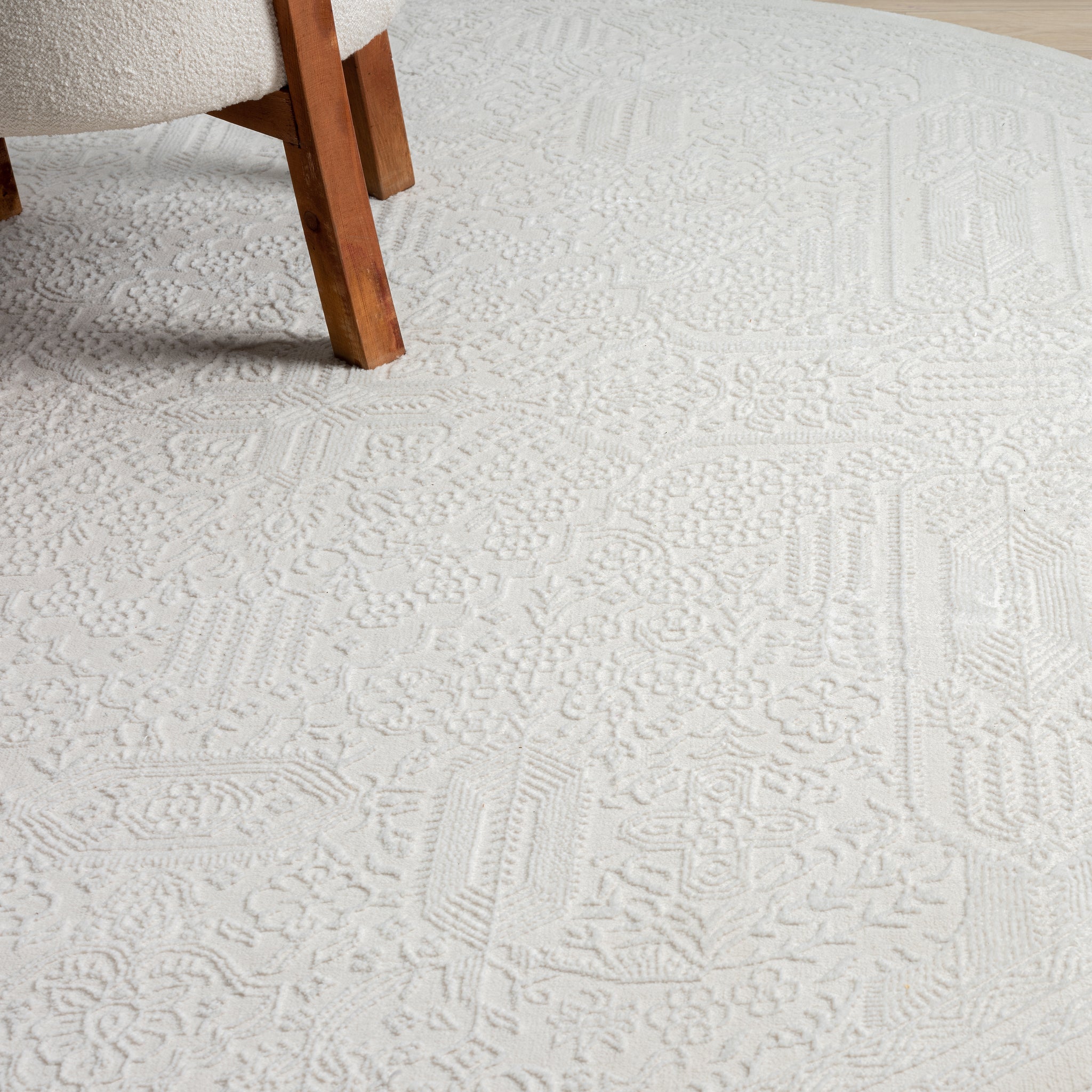 Grande Jacquard Rug - Ivory - 300x400 4