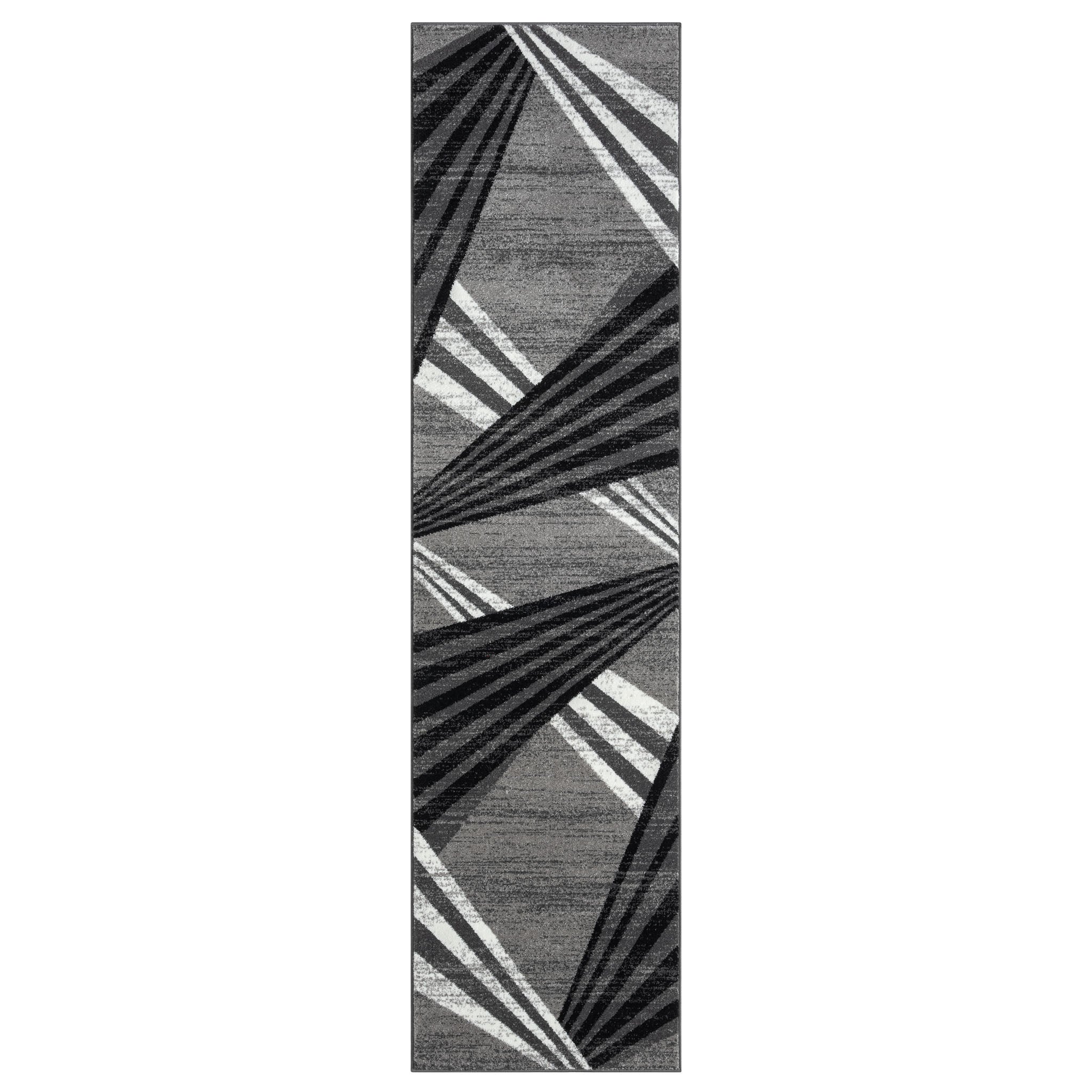 Adore Geometric Textural Rug - Grey - 80x150 8