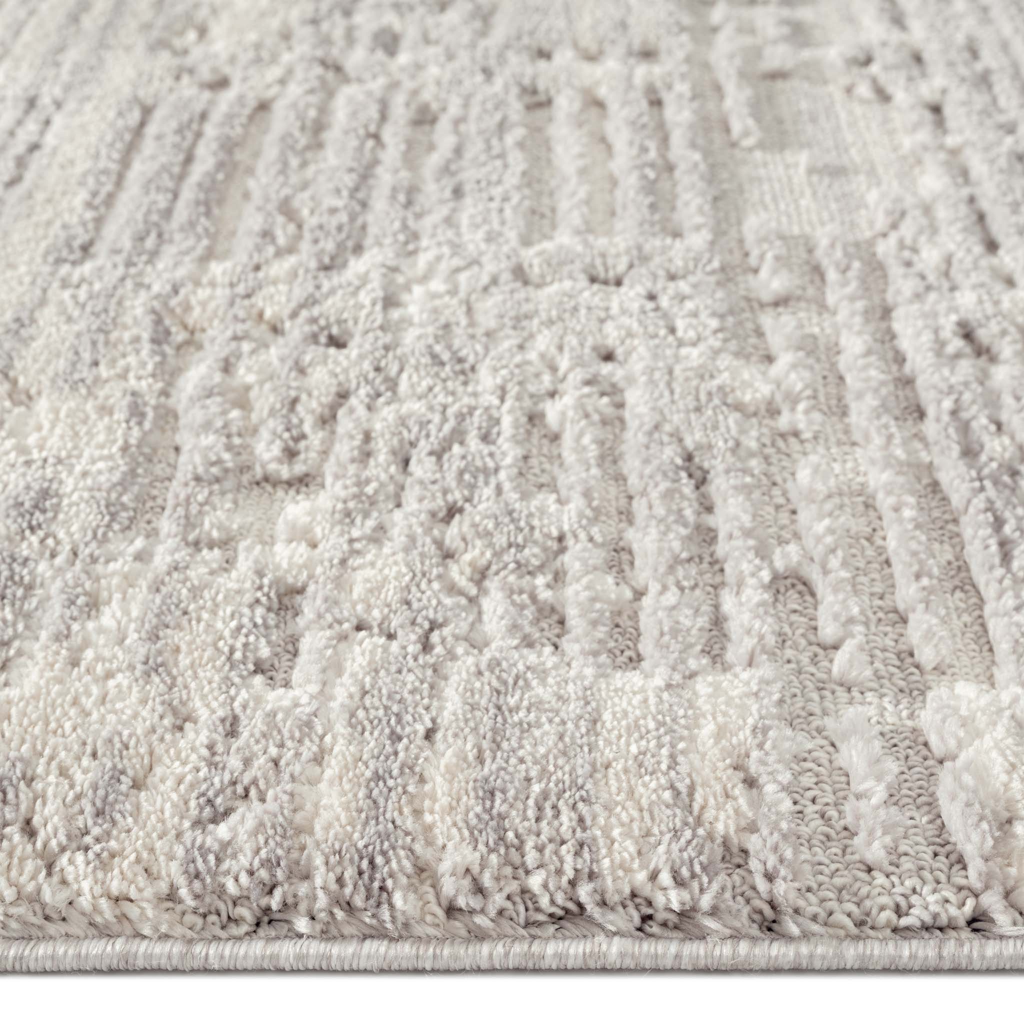 Addie Soft Pile Rug - Light Grey - 80x150 3