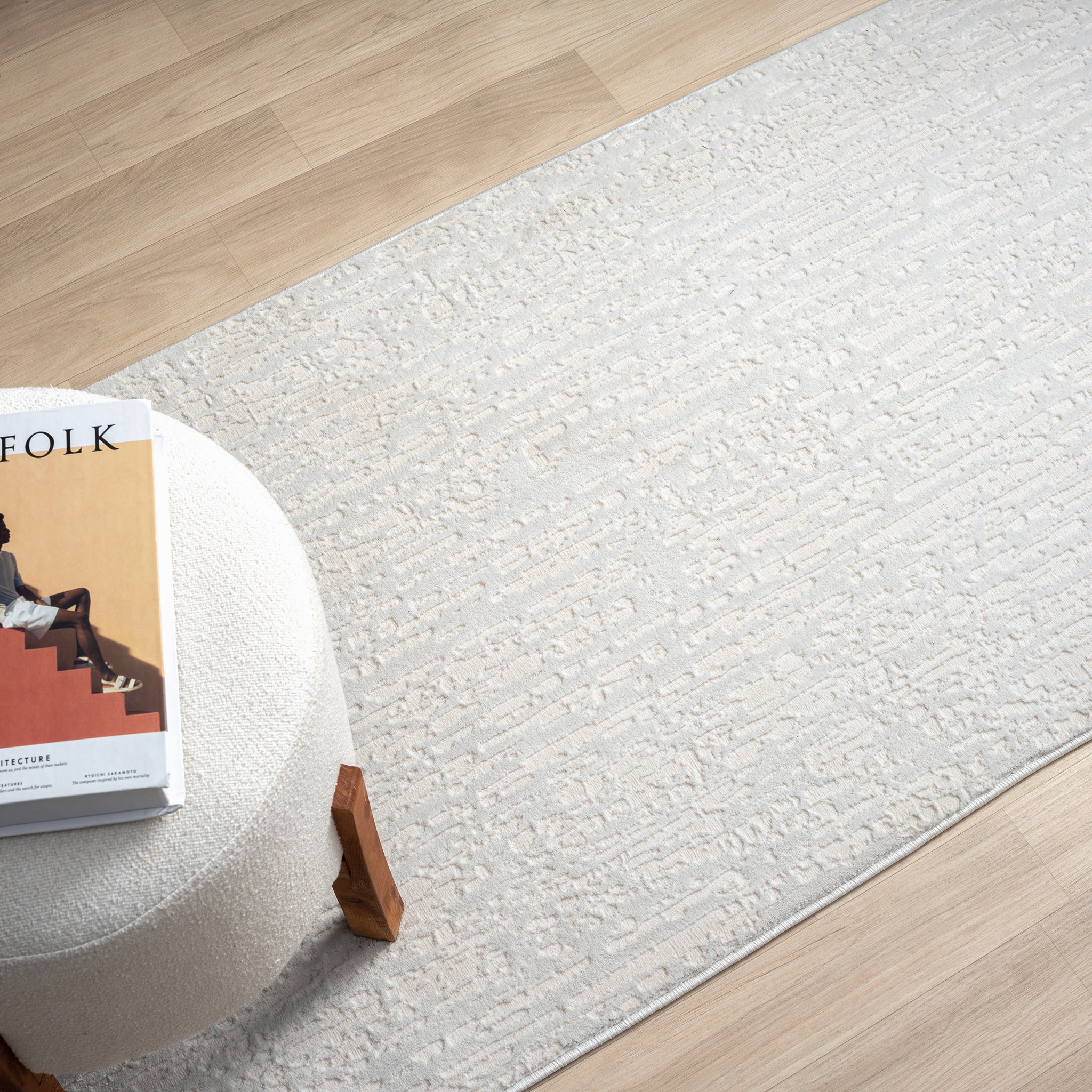 Grande Jacquard Rug - Pearl - 80x300 6