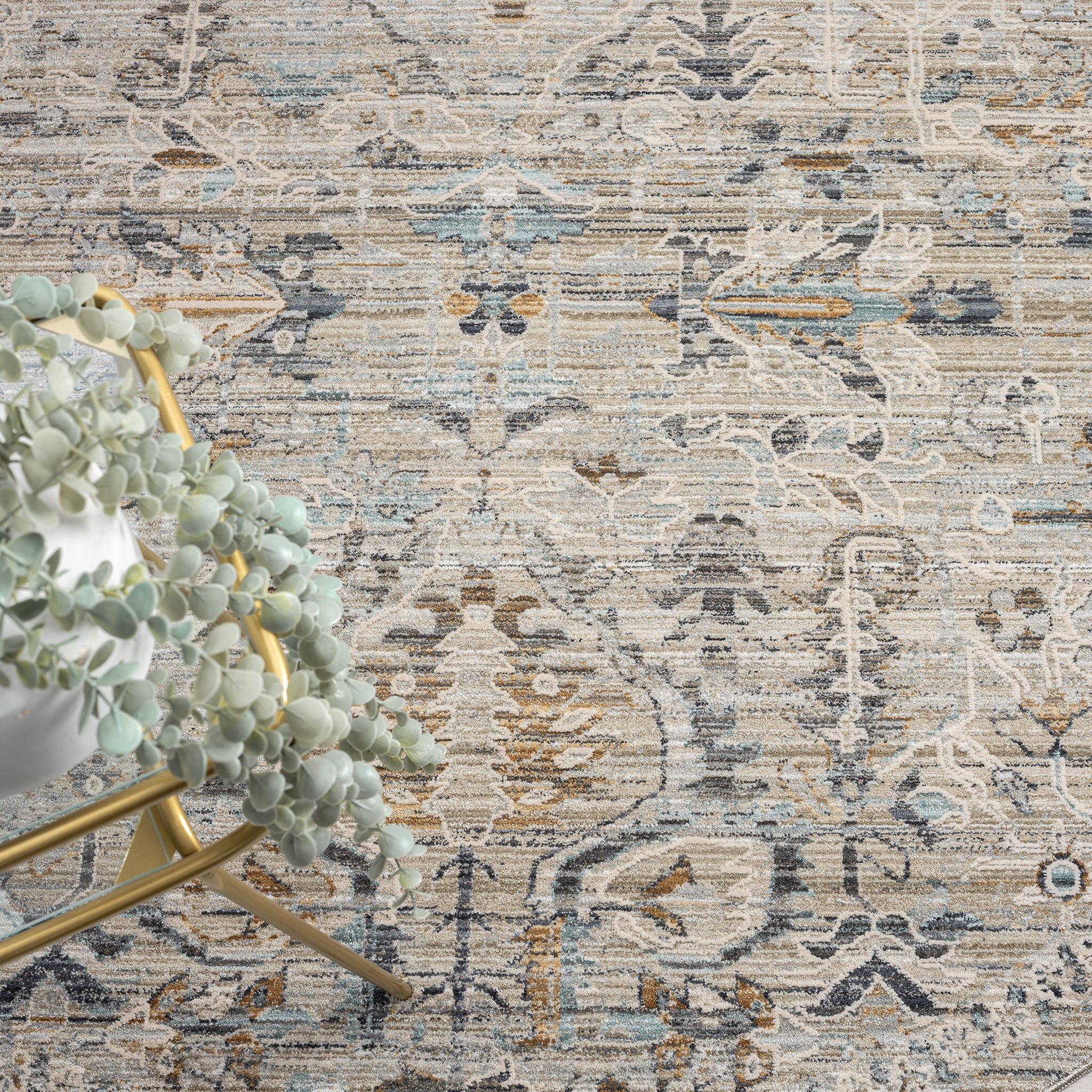 Aubre Contemporary Area Rug - Taupe - 80x300 5