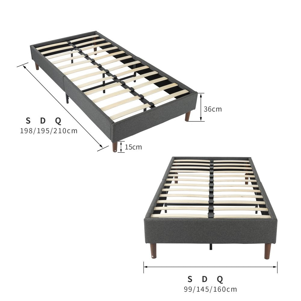 Velvet Blue Bed Frame – Double 15
