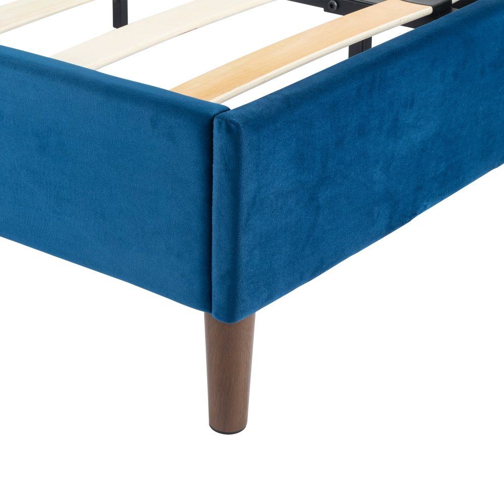Velvet Blue Bed Frame – Queen 9
