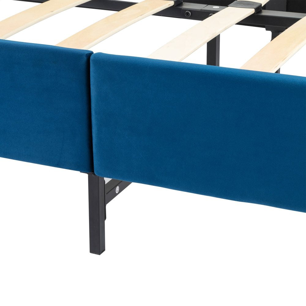 Velvet Blue Bed Frame – Single 11