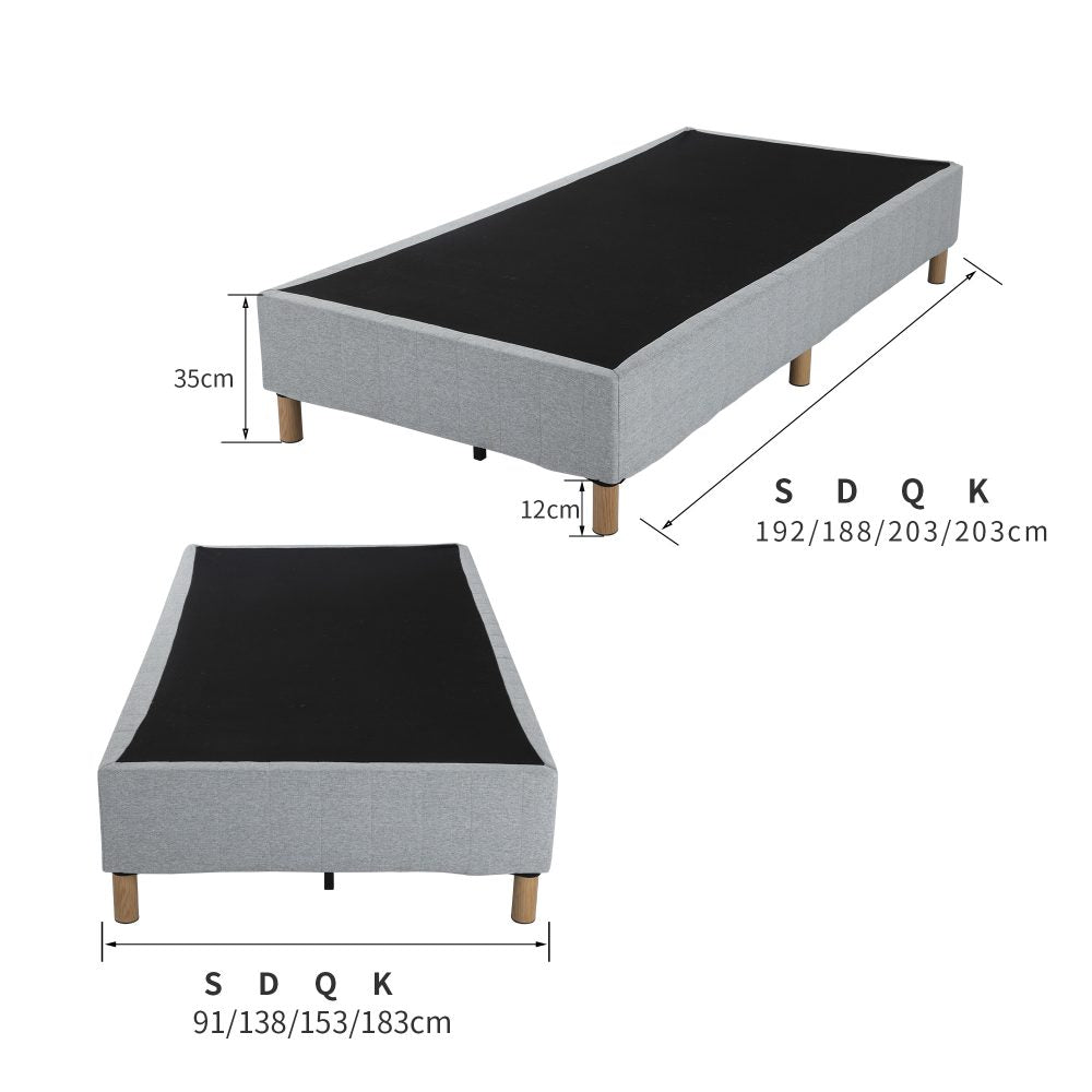 Metal Bed Frame Mattress Foundation Blue – Single 13