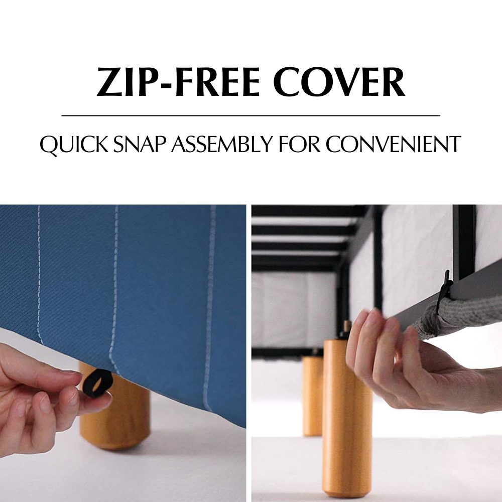 Metal Bedframe Mattress Foundation (Dark Grey) – Single 10