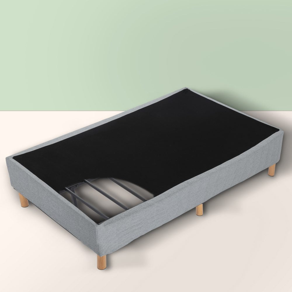 Metal Bedframe Mattress Foundation (Light Grey) – King 4