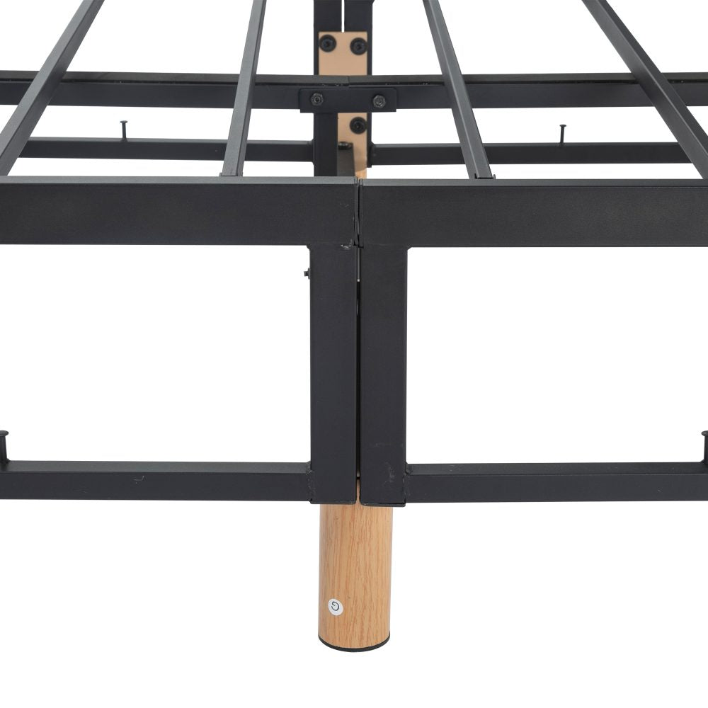 Metal Bedframe Mattress Foundation (Light Grey) – King 8