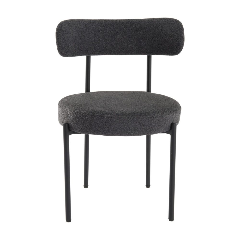 Charcoal Chic Boucle Elsa Dining Chairs 3
