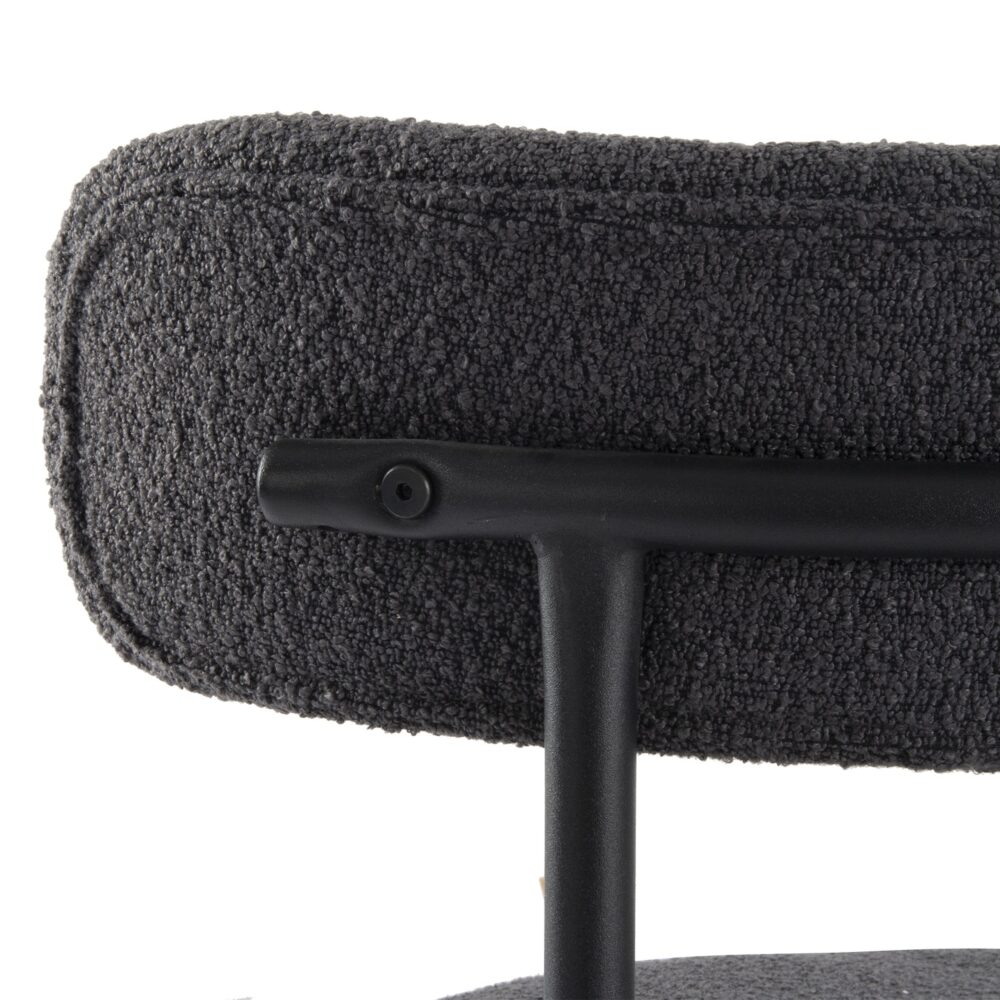 Charcoal Chic Boucle Elsa Dining Chairs 6