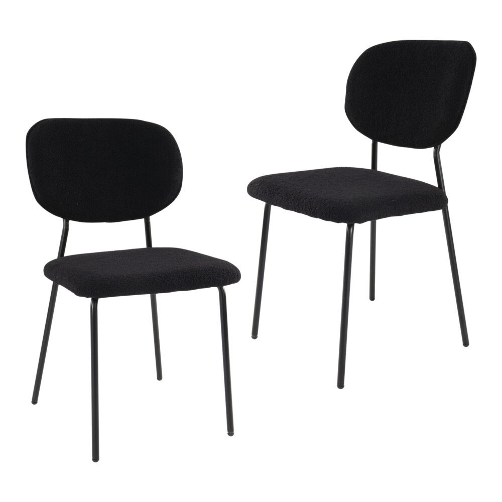 Charcoal Charm Armless Dining Chair Duo 4