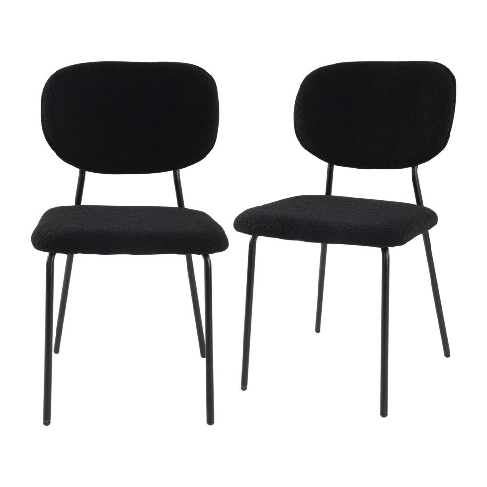 Charcoal Charm Armless Dining Chair Duo 5
