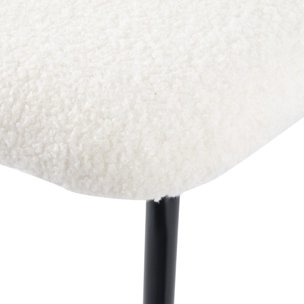 White Whisper Teddy Fabric Dining Duo 11