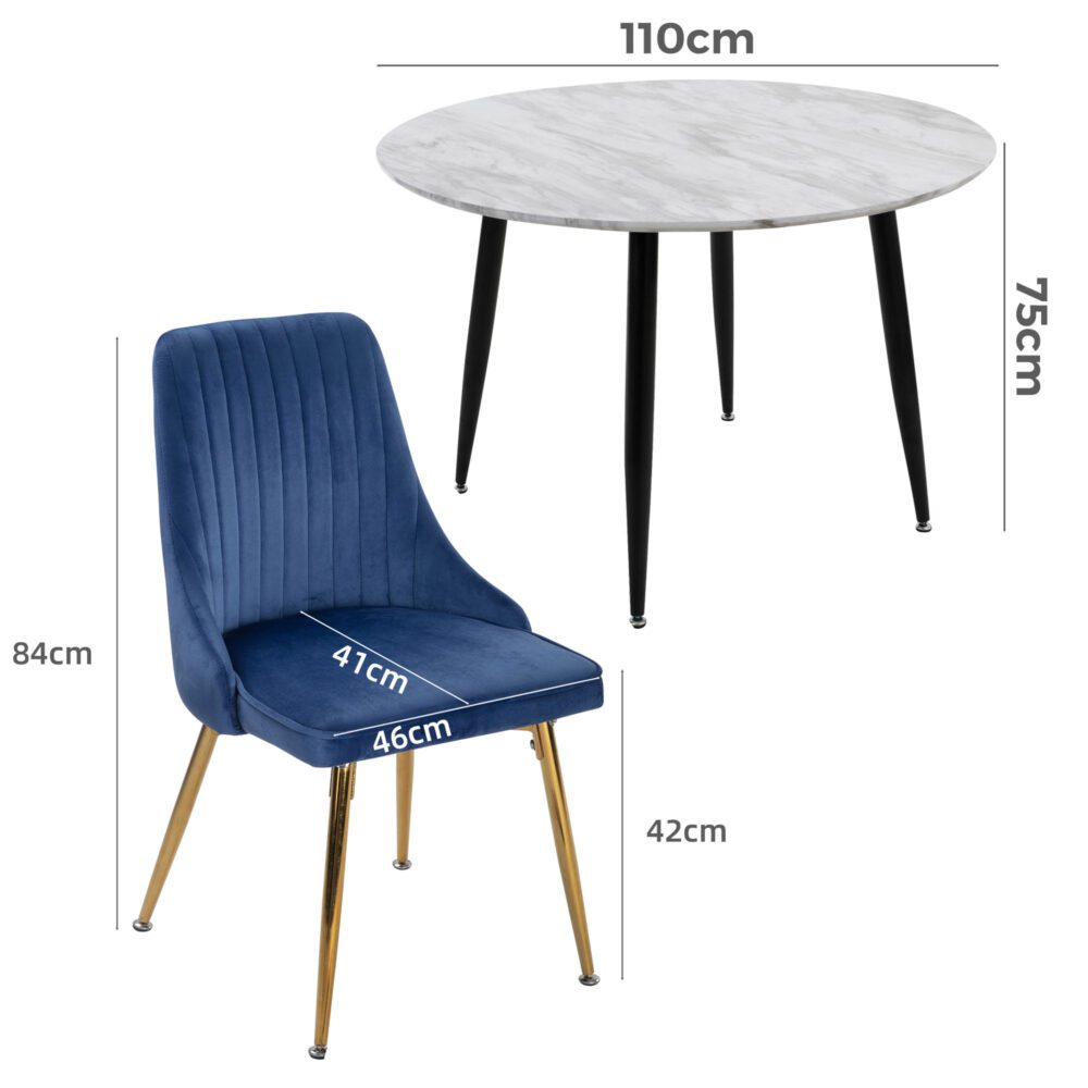 Ocean&#8217;s Velvet Dining Set 11