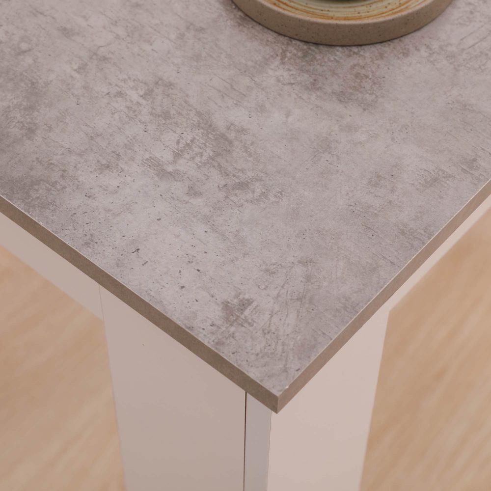 Dining Table Rectangular Wooden 120M-Grey&amp;White 6