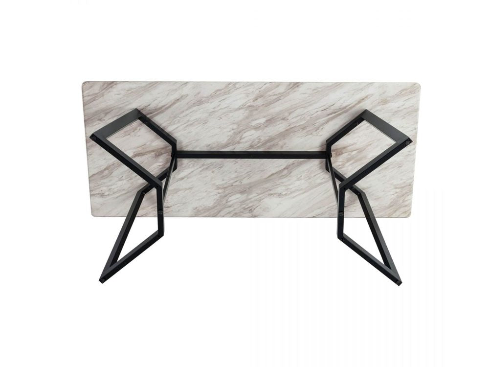 Rectangular Marble-Effect Table 6