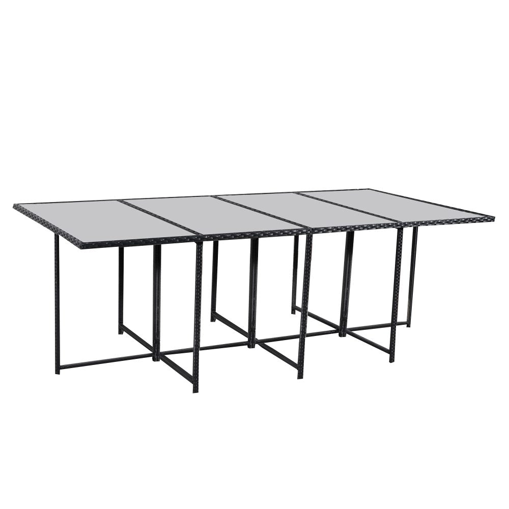 Bali 13PC Outdoor Dining Set-Black 8